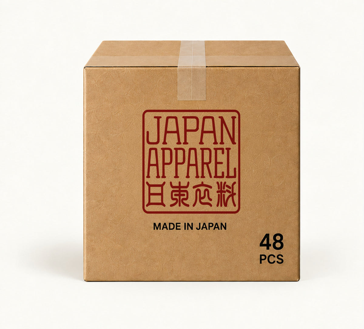 48-piece JA-101 case with the corrected Japan Apparel logo