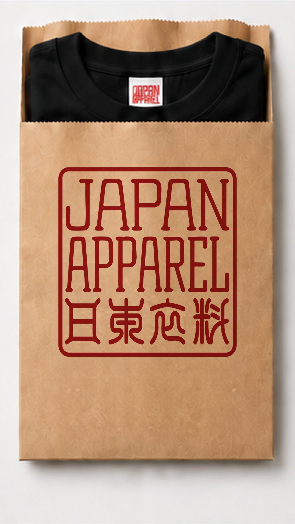 Black JA-101 sample pack with the Japan Apparel logo